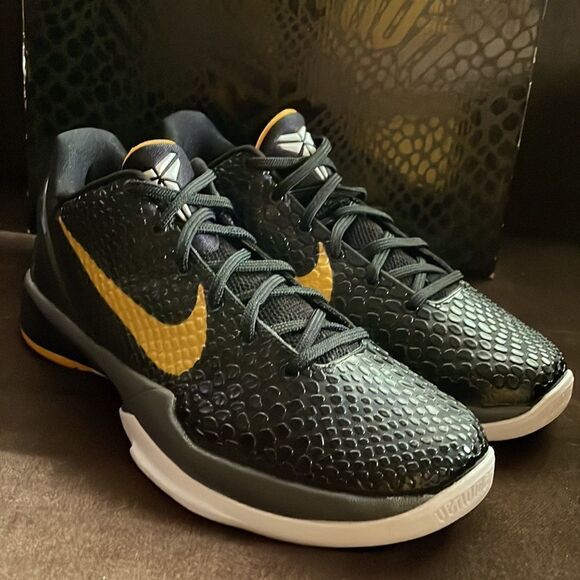 New In Box Nike Kobe VI 6 black del sol dark grey white mens 9 US 429659-002 main image 6